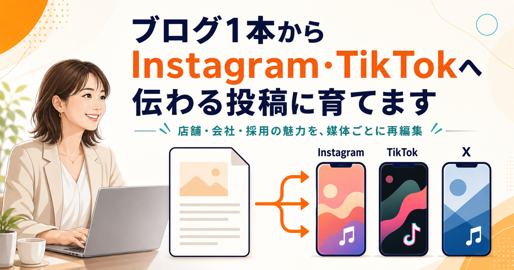 ブログからInstagramやTikTokへ展開するイケラボ記事のアイキャッチ