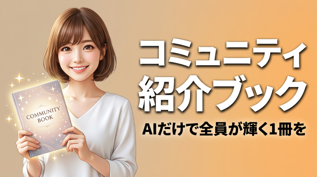 AIだけでコミュニティ全員が輝く「紹介ブック」が作れる！15分のインタビューでKindle出版